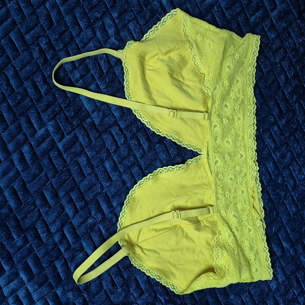 NWOT Chartreuse Lace Bralette, Size Large! - Picture 3 of 6